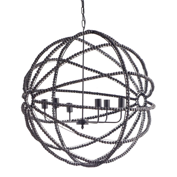 Ava Modern Farmhouse Chandelier - Black