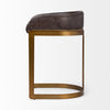 Hollyfield Counter + Bar Stool - Dark Brown Leather Seat