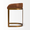 Hollyfield Counter + Bar Stool - Brown Leather Seat