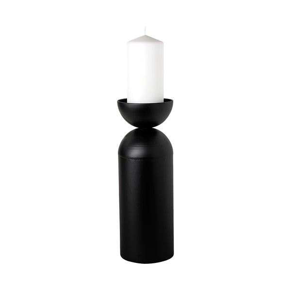 Alex Black Metal Candle Holder - Large