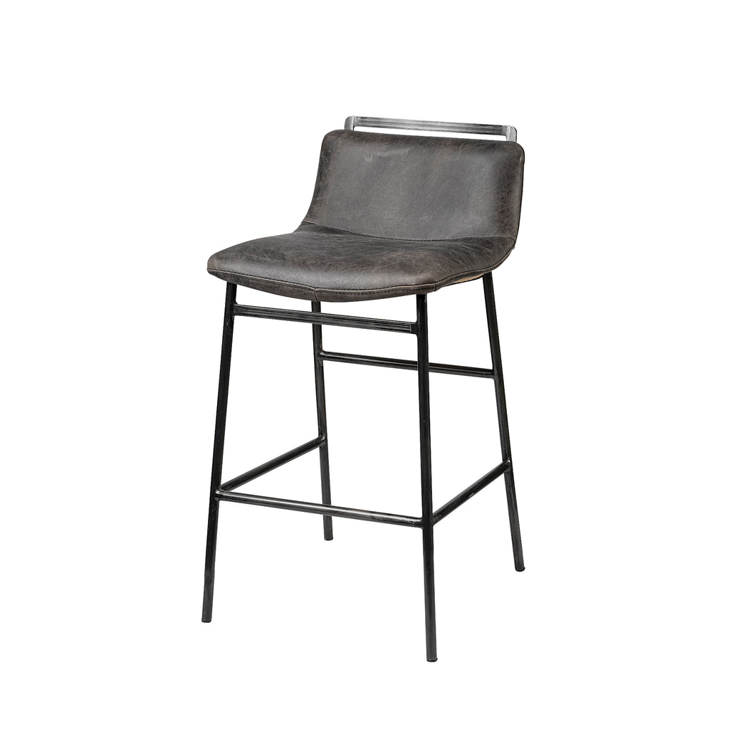 Kavalan Counter + Bar Stool - Ebony Leather Seat