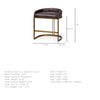 Hollyfield Counter + Bar Stool - Dark Brown Leather Seat