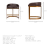 Hollyfield Counter + Bar Stool - Dark Brown Leather Seat
