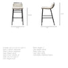 Kavalan Counter + Bar Stool - Beige Fabric Seat