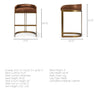 Hollyfield Counter + Bar Stool - Brown Leather Seat