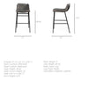 Kavalan Counter + Bar Stool - Ebony Leather Seat