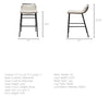 Kavalan Counter + Bar Stool - Beige Fabric Seat