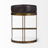 Hollyfield Counter + Bar Stool - Dark Brown Leather Seat
