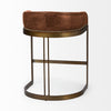 Hollyfield Counter + Bar Stool - Brown Leather Seat