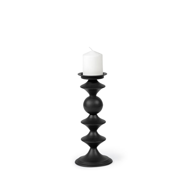 Candelero Black Metal Candle Holder - Small