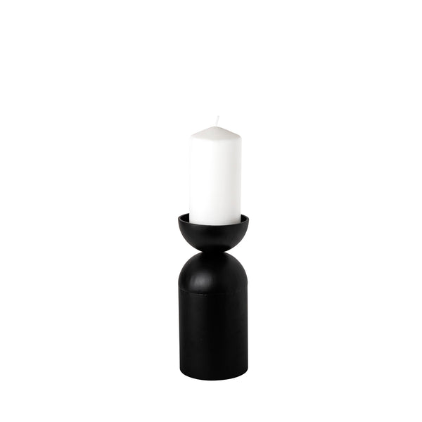Alex Black Metal Candle Holder - Small