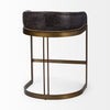 Hollyfield Counter + Bar Stool - Dark Brown Leather Seat